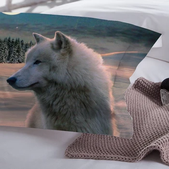3D vlk posteľná bielizeň nastaviť Zvierat Perinu obliečka na vankúš jeden kráľovná Manželskou posteľou king size bedlinen 3ks