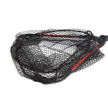 Prenosné Fly Fishing Net 49 cm Oka Mäkkej Gumy hliníkovej zliatiny podberák Pstruh Chytiť Čistý ozdobná šnúrka na uniforme Rybárske Náčinie