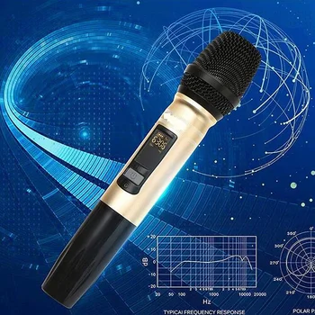 Ux2 Uhf Bezdrôtový Mikrofón Systém Prenosné Led Mikrofón Uhf Reproduktor S Prenosné Usb Prijímač Pre Ktv Dj Reči Zosilňovač Recordi