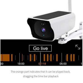 Solárna WiFi Kamera CCTV HD 1080P 2MP Vonkajšie Nepremokavé home monitoring IP Kamera Infračervené Cam Snímač Pohybu bez Batérií