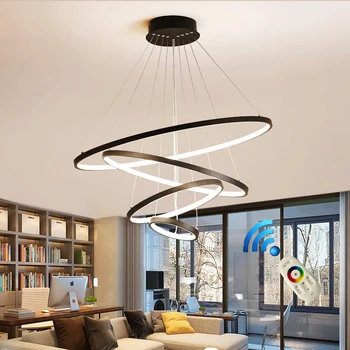 Moderné led luster 40/60/80cm kruh luster osvetlenie lustre krúžok svetlá obývacia izba dekorácie spálňa svietidlá