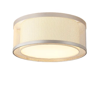 Moderné LED Stropné Svietidlá s Látkové Tienidlo Moderné Kolo Stropné Lampy, Spálňa Svietidlo Železa Umenie Stravovanie Osvetlenie Zariadenie