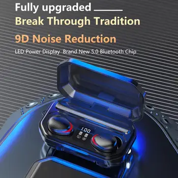 M15 Bluetooth 5.0 Slúchadlá Bezdrôtové Slúchadlá S Mikrofónom Športové Vodotesné Slúchadlá, 2000mAh Plnenie Box & Baterka