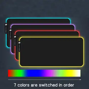 Veľké Svetlo LED RGB Nepremokavé Herné Podložka pod Myš USB, Drôtová Gamer Mousepad Myší Mat 7 Oslniť Farby pre Počítač PC