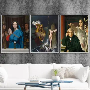Domáce Dekorácie Vytlačiť Plátno Umeleckých obrazov na Stenu Plagát Plátno Potlače Obrazy francúzska Jean-Auguste-Dominique berds Ženy
