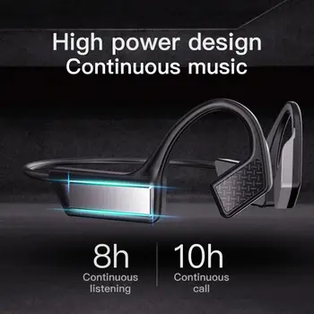Bezdrôtový Bluetooth Headset Kostné Vedenie Slúchadlá Prenosné Slúchadlá So zabudovaným Batérie Pre Športové Office Hra