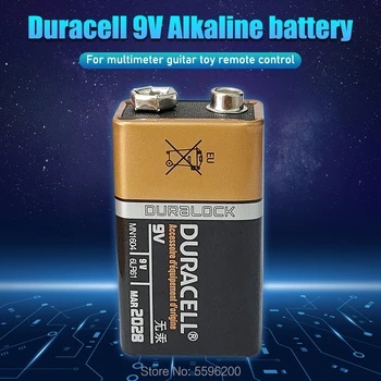 5 KS DURACELL 9V Alkalické Batérie 6F22 PPP3 6LR61 MN1604 Používa pre multimeter, elektronický zvonček, elektronický nástroj Batérie