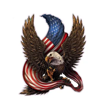 Aliauto Osobnosti Nášivka Amerického Orla Eagle American Flag Vinylové Nálepky, Reflexné Odtlačkový Nepremokavé Auto Styling,13 cm*11 cm