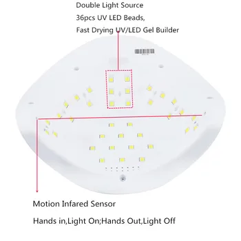 2018 SLNKA X 54W Dual Svetlo UV Lampa LED Lampy na Nechty, Vlasy Rýchle Vytvrdzovanie UV LED Gély/Builder/ lak na Nechty Venalisa Nechtov Lampa na Nechty