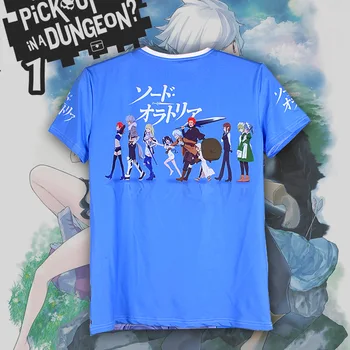 Anime Meč Oratoria Aiz Valdštejnskej T-shirt Cosplay Kostým Lete Muži Ženy Bežné Tričko Krátky Rukáv Tees