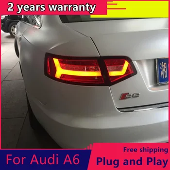 KOWELL Auto Styling pre Audi a6L zadné Svetlá 2009-2012 pre A6L LED koncových svetiel+Zase Signál+Brzdové+Zadnej LED svetlo