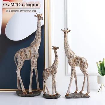 Moderný minimalistický žirafa socha výzdoba domov okenné dekorácie remesiel displej