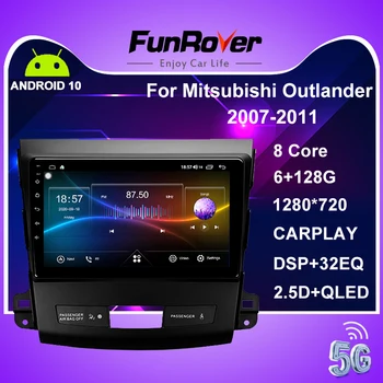 Funrover Pre Mitsubishi Outlander 2 2011 Pre C-Crosser, 2013 4007 2012 Autorádia Multimidia Prehrávač, Navigácia Pre Android Auto Stereo