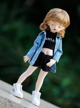 Cool Doll Oblečenie, Módne tričko + bez rukávov T-shirt + šortky oblek pre YOSD Azone s OB24 Blyth nohavice 1/6BJD Bábika Príslušenstvo