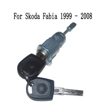 Pre Škoda Fabia 1999 - 2008 Dvere Auta Zámok A Kľúč Barel Kompletnú Sadu 2/3 - 4/5 Dvere Vpredu Vľavo 1U0837167