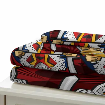 HELENGILI 3D posteľná bielizeň Nastaviť Hracie Karty Tlač Perinu Nastaviť Obliečky s obliečka na Vankúš Posteľ Nastaviť bytového Textilu #PK38