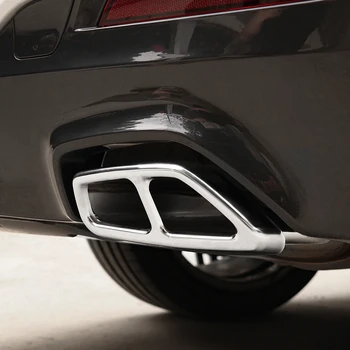 CARMANGO Auto Príslušenstvo Chvost Potrubie Výfukové Potrubie Tlmič Rám, Kryt Chrome Nálepky, Dekorácie pre BMW 5 Series G30 2017-2020