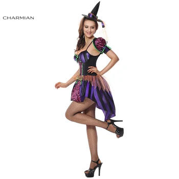 Charmian Žien Kúzelníčka Nemravné a veľmi dobrosrdečné Čarodejnice Halloween Kostým Fantasias Cosplay Karneval Oktoberfest