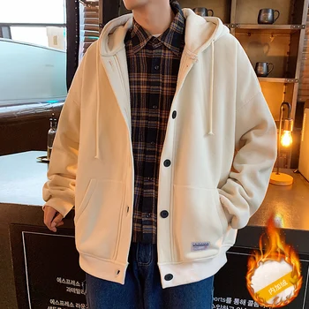 2019 NOVÉ pánske kabát plus velvet čalúnená s kapucňou oblečenie pánske bežné jeseň/zima kabát windbreaker streetwear hoodie harajuku