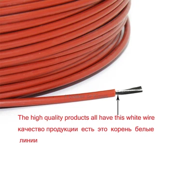 Silikónové gumy 50m 12K 33ohm uhlíkových vlákien vykurovacieho kábla podlahové kúrenie drôt viacúčelový nové infračervené vysokej kvality vykurovacieho kábla