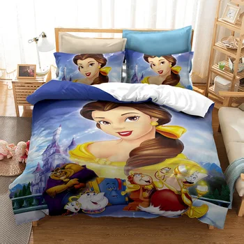 Disney posteľná bielizeň Nastaviť Aladdin je Čarovná Lampa princezná Jasmine Obliečky List obliečka na Vankúš Karikatúra Holka Twin Perinu Nastaviť