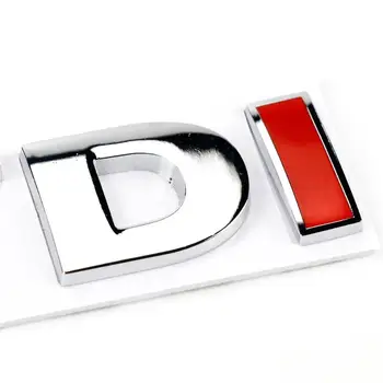 Chrome Zadné Veko Kufra Odznak Odtlačkový Znak TDI 3D Nálepka pre VW, Volkswagen Golf, Jetta Passat MK4 MK5 MK6 Typ 1
