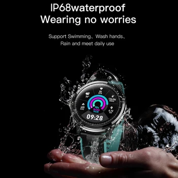 ESEED SN80 smart hodinky mužov, vodotesný IP68 60days dlhý pohotovostný 1.3 palcový full dotykový displej Allloy prípade Srdcovej frekvencie smartwatch