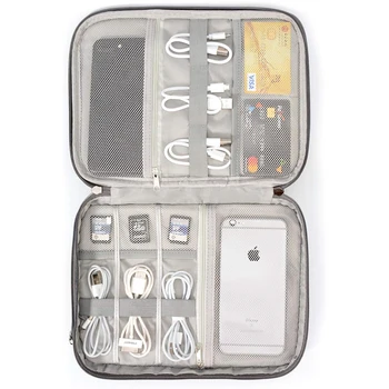 Kábel Organizátor Taška na Cestovanie Elektronické Príslušenstvo puzdro pre Digitálny Fotoaparát, USB, Nabíjačka, Napájací Banka Úložný Vak, Box