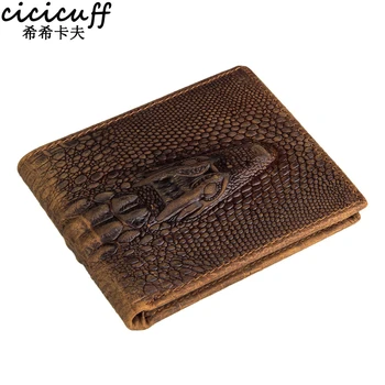 CICICUFF Vintage Slim Peňaženky pravej Kože Mužov, Tenký Mini Peňaženky Krokodíla vzor Peniaze Klip Malá Peňaženka na Kreditné Karty