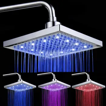 LED Sprcha Hlavu Vodné elektrárne RGB Ručný Snímač Teploty Svetla Sprcha Hlavou Bez Batérie, kúpeľňové Doplnky Úspory Energie