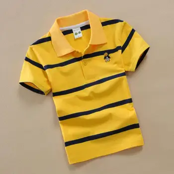 Detské Krátke Rukáv Chlapci Polo Tričko Pruhované Deti Chlapec Topy tees Bavlna Školy Polo Shirts 2018 Lete Dievčatá Chlapci Polo Shirts