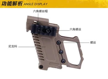 Zbraň Nakladacie Zariadenie Pištole Glock17 18 19 Železničnej Montáž pre Lov Paintball, Streľba Armády Taktická Výstroj Airsoft Tokyo Marui