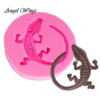 DIY Gecko lizard silikónové formy na tortu dekorácie fondant čokoláda pečieme nástroje Živice Hlinené Formy na 3D remesiel DY0044