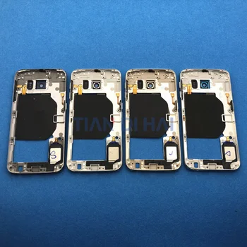 S6 Stredný Zadný Rám Podvozku Doska Rám Späť na Bývanie + SIM kartu Pre Samsung Galaxy S6 G920 G920F Replacemenrt