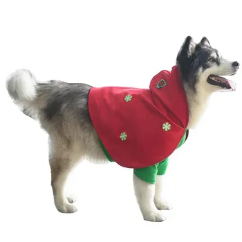 Vianočné Oblečenie pre psy, Červené Vianočné Pet Kabát Oblečenie Strany Kostým Plášť Santa Sobov Zdobiť pre Stredné a Veľké Zvieratá, M-6XL Veľkosť