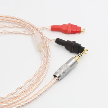 Kvalitný 2.5 mm TRRS VYVÁŽENÉ Kábel Pre HD650 HD600 HD660s Silver a Medi Twisted slúchadlá inovované kábel