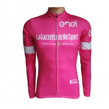 Na jar roku 2018 pro girode taliansko italia tím ružová cyklistické dresy s dlhým rukávom cyklistické oblečenie MTB Ropa Ciclismo Požičovňa maillot len