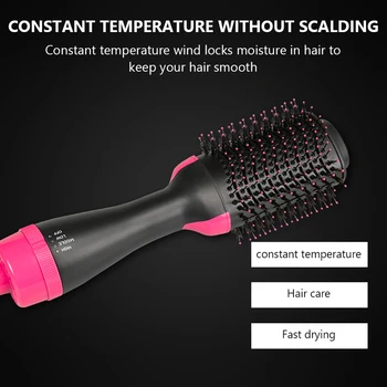 Sušič na vlasy teplovzdušné Dúchadlo, Štetec, 3 v 1 Salon Hair Straightener kulmy na vlasy, Hrebeň, Tvarovanie Nástroje Elektrické Rotačné Valce Curler