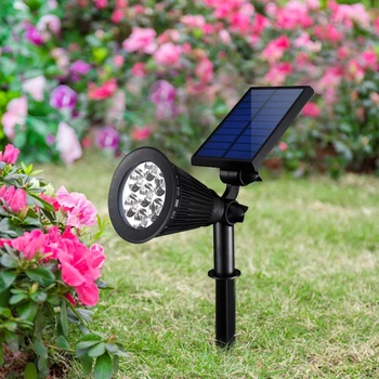 Vonkajšie Záhradné Solárne Svetlo LED Vodotesný Trávnik Zem Vložiť Lampa Nádvorie Krajiny Cestnej Slnečné Svetlo