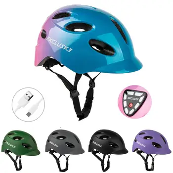 EXCLUSKY Dospelých Bezpečnostné Svetlo Cyklistické Prilby S LED USB Nabíjateľné casco de cicli Veľkosť M a L Casco urbano con dc svetlo traseras