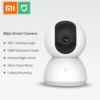 Pôvodný Xiao Mijia Smart WiFi IP Kamera Cam Kamera 1080P 360 Uhol Infračervené Nočné Videnie MiHome APP Control Pre Home Security
