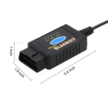 Pre Ford ELM 327 FTDI USB čip s vypínačom Pic 18f25k80 Pre Forscan HS MÔŽU/MS MÔŽE auto diagnostický Nástroj &ELM327 Bluetooth Verzia