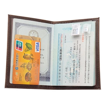 Ruský Pas Držiteľ pohodlné Crazy horse pravej Kože pas kryt na Kreditnej Karty Držiteľ