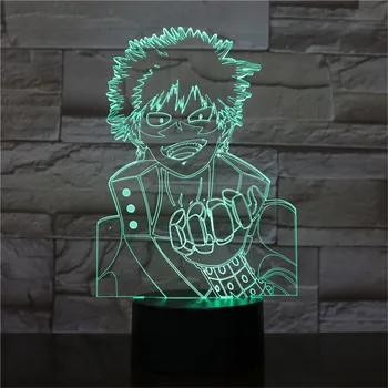 Lamparas Môj Hrdina Akademickej obce Anime 3D LED Nočné Osvetlenie Bakugou Katsuki Akcie Obrázok Deti Hračky Kreatívne Osvetlenie stolná Lampa Dekor