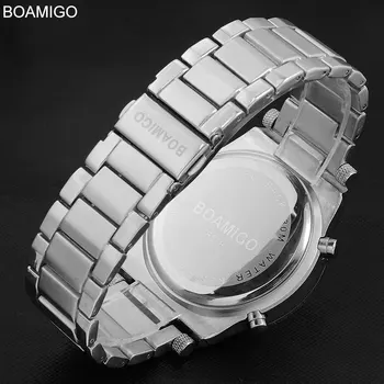 BOAMIGO Top Luxusné Značky Mužov Vojenské Športové Hodinky Človeka Zliatiny Led Digitálne Hodinky Muž Nepremokavé náramkové hodinky Reloj Hombre