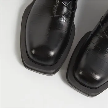 MORAZORA 2020 Originálne kožené topánky s nízkym podpätkom kolo prst bežné dámy topánky móda slip-on solid farba jeseň zimná členková obuv