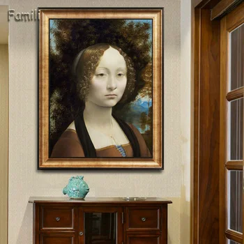 Klasické olejomaľba Leonardo Da Vinci Sa Mona Lisa Smile Plátno Tlačiť Maľovaní Plagátov na Stenu Obrázok pre Obývacia Izba Domova