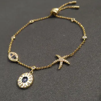 Cheny s925 mincový striebro náramok júna nový produkt tropické romantický hviezdice náramok žena high-end bohémsky štýl šperky