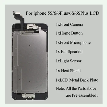 Pre iPhone 6 6 7 8 Plus LCD Full Montáž Dotyk Pre iPhone 7 Obrazovke lcd Náhradné Displej Pre iphone 6 6S 5S Obrazovke Digitalizátorom.