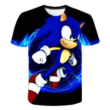 3D Bežné Chlapci oblečenie Sonic the Hedgehog t tričko vytlačené Deti oblečenie letné tričko Fashion street cartoon T-shirt